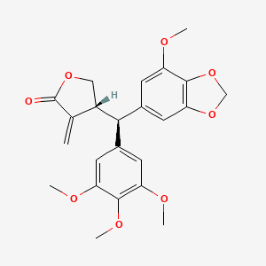 (4R)-4-[(R)-(7-methoxy-1,3-benzodioxol-5-yl)-(3,4,5-trimethoxyphenyl)methyl]-3-methylideneoxolan-2-one