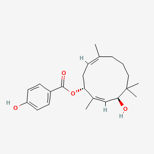 [(1R,2Z,4S,9Z)-4-hydroxy-2,5,5,9-tetramethylcycloundeca-2,9-dien-1-yl] 4-hydroxybenzoate