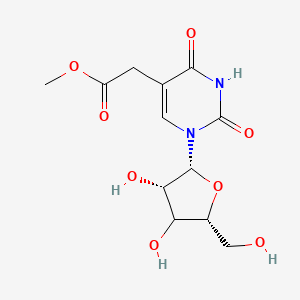 molecular formula C12H16N2O8 B12387757 methyl 2-[1-[(2R,3S,5R)-3,4-dihydroxy-5-(hydroxymethyl)oxolan-2-yl]-2,4-dioxopyrimidin-5-yl]acetate 