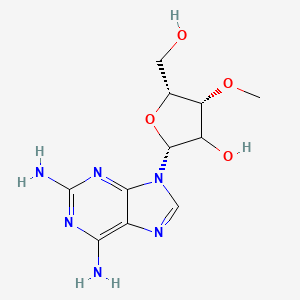 molecular formula C11H16N6O4 B12387775 (2R,4R,5R)-2-(2,6-diaminopurin-9-yl)-5-(hydroxymethyl)-4-methoxyoxolan-3-ol 