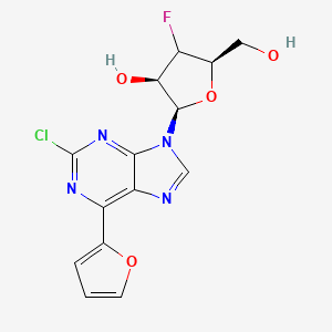 (2R,3R,5R)-2-[2-chloro-6-(furan-2-yl)purin-9-yl]-4-fluoro-5-(hydroxymethyl)oxolan-3-ol