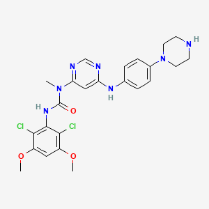 molecular formula C24H27Cl2N7O3 B12387811 Fgfr-IN-12 