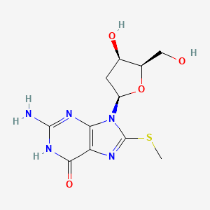 molecular formula C11H15N5O4S B12387822 2'-Deoxy-8-methylthioguanosine 