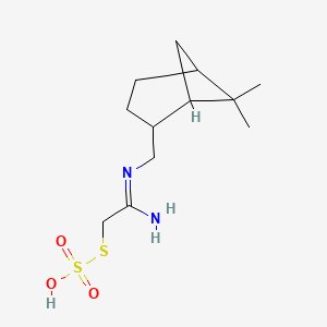 molecular formula C12H22N2O3S2 B12387842 S-(2-(((6,6-Dimethylbicyclo(3.1.1)hept-2-yl)methyl)amino)-2-iminoethyl) hydrogen thiosulfate CAS No. 90379-42-3