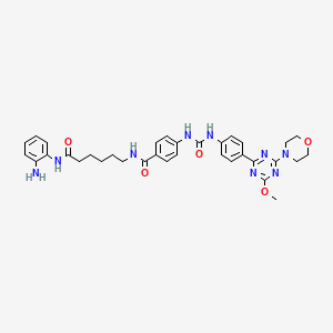 N-[6-(2-aminoanilino)-6-oxohexyl]-4-[[4-(4-methoxy-6-morpholin-4-yl-1,3,5-triazin-2-yl)phenyl]carbamoylamino]benzamide