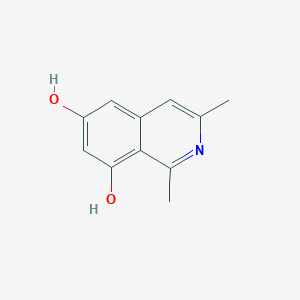 molecular formula C11H11NO2 B1238785 1,3-Dimethylisoquinoline-6,8-diol 