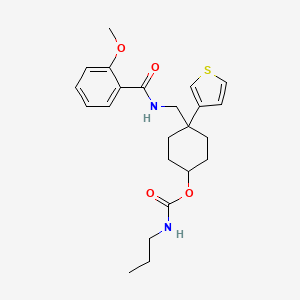 [4-[[(2-methoxybenzoyl)amino]methyl]-4-thiophen-3-ylcyclohexyl] N-propylcarbamate