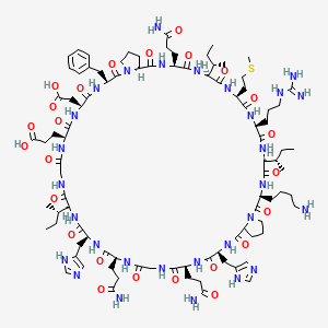 molecular formula C94H145N29O25S B12387859 cyclo[Arg-Ile-Lys-DL-Pro-His-Gln-Gly-Gln-His-Ile-Gly-Glu-Asp-Phe-Pro-Gln-Ile-Met] 