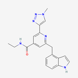 N-ethyl-2-(1H-indol-4-ylmethyl)-6-(1-methyltriazol-4-yl)pyridine-4-carboxamide