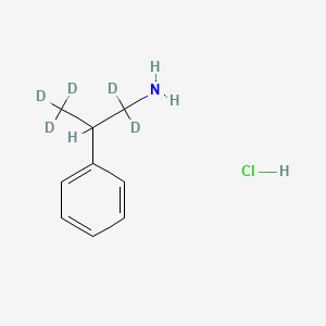 molecular formula C9H14ClN B12387865 (+/-)-1-Amino-2-phenylpropane-1,1,3,3,3-D5 hcl 