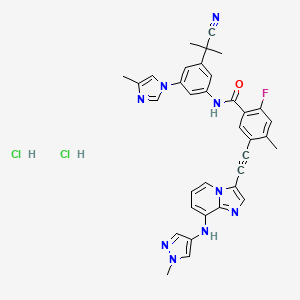 molecular formula C35H32Cl2FN9O B12387896 BCR-ABL kinase-IN-3 (dihydrocholide) 