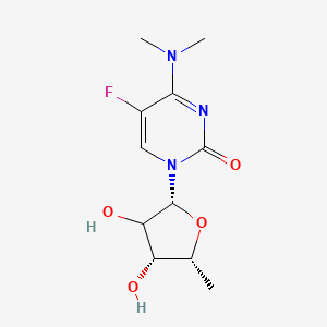 molecular formula C11H16FN3O4 B12387911 1-[(2R,4R,5R)-3,4-dihydroxy-5-methyloxolan-2-yl]-4-(dimethylamino)-5-fluoropyrimidin-2-one 