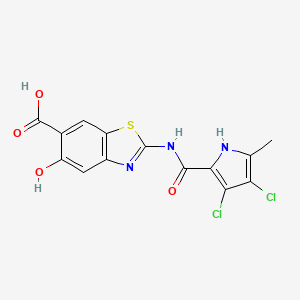 molecular formula C14H9Cl2N3O4S B12387932 DNA gyrase B-IN-3 