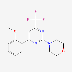 molecular formula C16H16F3N3O2 B12387957 4-[4-(2-Methoxyphenyl)-6-(trifluoromethyl)pyrimidin-2-yl]morpholine 