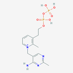 molecular formula C14H21N4O7P2+ B1238801 硫胺素焦磷酸 