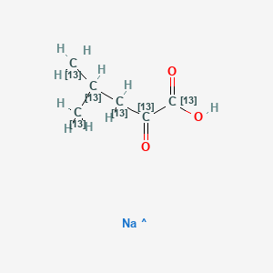 molecular formula C6H10NaO3 B12388010 Alpha-ketoisocaproic acid-13C5 (sodium) 