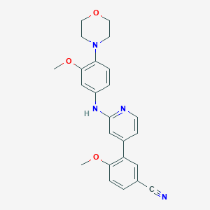 molecular formula C24H24N4O3 B12388016 4-Methoxy-3-[2-[(3-Methoxy-4-Morpholin-4-Yl-Phenyl)amino]pyridin-4-Yl]benzenecarbonitrile 