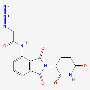 molecular formula C15H12N6O5 B12388031 2-azido-N-[2-(2,6-dioxopiperidin-3-yl)-1,3-dioxo-2,3-dihydro-1H-isoindol-4-yl]acetamide 