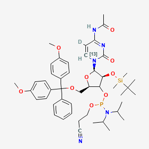 molecular formula C47H64N5O9PSi B12388058 Ac-rC Phosphoramidite-13C,d1 