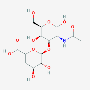 molecular formula C14H21NO11 B1238812 N-acetyl-3-O-(4-deoxy-alpha-L-threo-hex-4-enopyranosyluronic acid)-D-galactosamine 