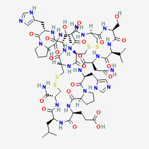 molecular formula C65H98N22O21S4 B12388153 H-Gly-Cys(1)-D-Cys(2)-Ser-His-Pro-Ala-D-Cys(1)-Ser-Val-Asn-His-Pro-Glu-Leu-Cys(2)-NH2 CAS No. 866876-88-2