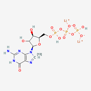 molecular formula C10H14Li2N5O14P3 B12388206 Guanosine triphosphate-13C (dilithium) 