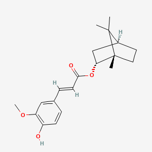 molecular formula C20H26O4 B12388209 [(1S,2R,4S)-1,7,7-trimethyl-2-bicyclo[2.2.1]heptanyl] (E)-3-(4-hydroxy-3-methoxyphenyl)prop-2-enoate 