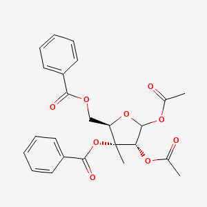 molecular formula C24H24O9 B12388222 1,2-Di-O-acetyl-3,5-di-O-benzoyl-3-beta-C-methyl-D-ribofuranose 