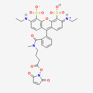 9-[2-[[4-(2,5-dioxopyrrol-1-yl)oxy-4-oxobutyl]-methylcarbamoyl]phenyl]-3-(ethylamino)-6-ethylazaniumylidene-5-sulfoxanthene-4-sulfonate