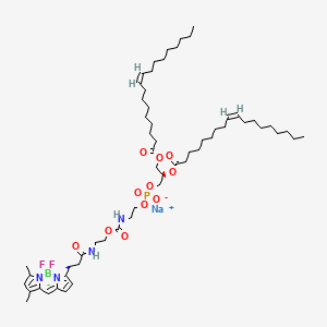 sodium;[(2R)-2,3-bis[[(Z)-octadec-9-enoyl]oxy]propyl] 2-[2-[3-(2,2-difluoro-10,12-dimethyl-1-aza-3-azonia-2-boranuidatricyclo[7.3.0.03,7]dodeca-3,5,7,9,11-pentaen-4-yl)propanoylamino]ethoxycarbonylamino]ethyl phosphate