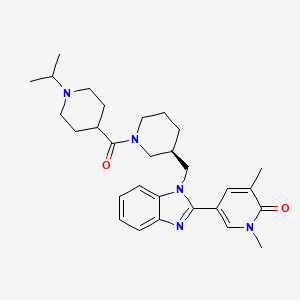 molecular formula C29H39N5O2 B12388273 1,3-dimethyl-5-[1-[[(3~{S})-1-(1-propan-2-ylpiperidin-4-yl)carbonylpiperidin-3-yl]methyl]benzimidazol-2-yl]pyridin-2-one 