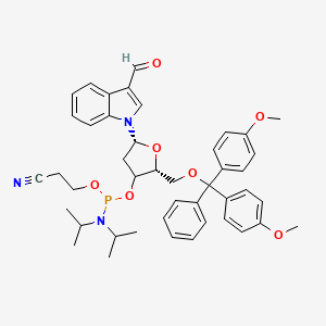 3-[[(2R,5R)-2-[[bis(4-methoxyphenyl)-phenylmethoxy]methyl]-5-(3-formylindol-1-yl)oxolan-3-yl]oxy-[di(propan-2-yl)amino]phosphanyl]oxypropanenitrile