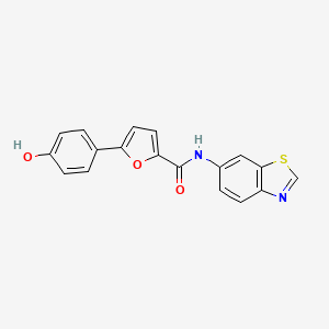 N-(1,3-benzothiazol-6-yl)-5-(4-hydroxyphenyl)furan-2-carboxamide