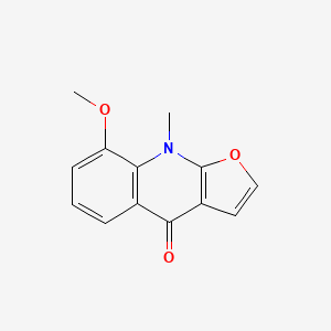 molecular formula C13H11NO3 B12388313 8-Methoxy-9-methylfuro[2,3-b]quinolin-4(9H)-one CAS No. 569-02-8