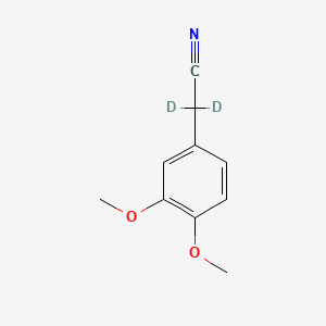 3,4-Dimethoxybenzeneacetonitrile-a,a-d2; 2-(3,4-Dimethoxyphenyl)acetonitrile-2,2-D2; 3,4-Dimethoxyphenylacetonitrile-d2