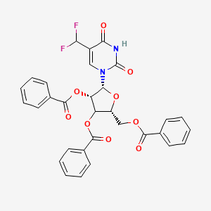 [(2R,4S,5R)-3,4-dibenzoyloxy-5-[5-(difluoromethyl)-2,4-dioxopyrimidin-1-yl]oxolan-2-yl]methyl benzoate