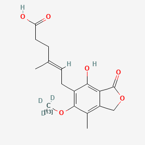 molecular formula C17H20O6 B12388412 (E)-6-[4-hydroxy-7-methyl-3-oxo-6-(trideuterio(113C)methoxy)-1H-2-benzofuran-5-yl]-4-methylhex-4-enoic acid 