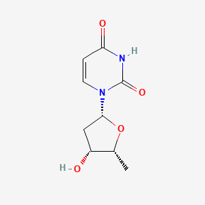 molecular formula C9H12N2O4 B12388463 1-[(2R,4R,5R)-4-hydroxy-5-methyloxolan-2-yl]pyrimidine-2,4-dione 