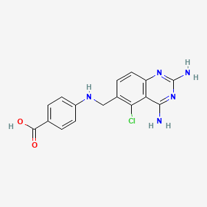 4-{[(2,4-Diamino-5-chloroquinazolin-6-yl)methyl]amino}benzoic acid