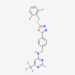 molecular formula C22H16F5N5OS B12388559 Antifungal agent 71 