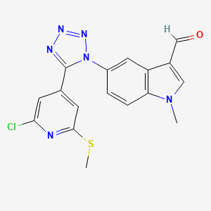 molecular formula C17H13ClN6OS B12388587 Tubulin inhibitor 38 