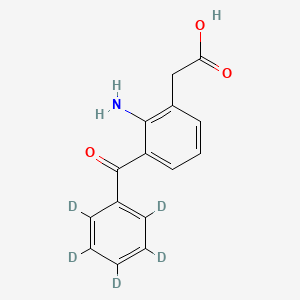 molecular formula C15H13NO3 B12388588 Amfenac-d5 