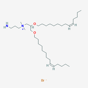 molecular formula C36H73BrN2O2 B12388614 (+/-)-N-(3-aminopropyl)-N,N-dimethyl-2,3-bis(cis-9-tetradecenyloxy)-1-propanaminium bromide 