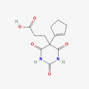 molecular formula C12H14N2O5 B12388663 Malonylurea-cyclopentene-butanoic acid 