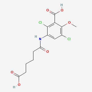 molecular formula C14H15Cl2NO6 B12388683 Dicamba-6-amino-6-oxohexanoic acid 