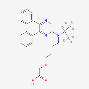 molecular formula C25H29N3O3 B12388739 2-[4-[(5,6-Diphenylpyrazin-2-yl)-(1,1,1,2,3,3,3-heptadeuteriopropan-2-yl)amino]butoxy]acetic acid 