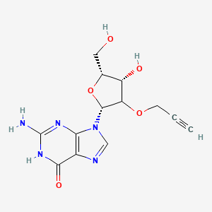 2-amino-9-[(2R,4S,5R)-4-hydroxy-5-(hydroxymethyl)-3-prop-2-ynoxyoxolan-2-yl]-1H-purin-6-one