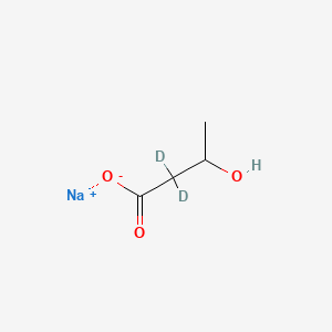 molecular formula C4H7NaO3 B12388772 Sodium 3-hydroxybutyrate-2,2-d2 