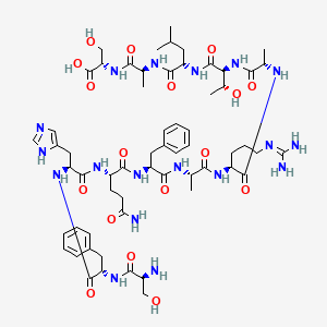 molecular formula C60H90N18O17 B12388784 H-Ser-Phe-His-Gln-Phe-Ala-Arg-Ala-Thr-Leu-Ala-Ser-OH 