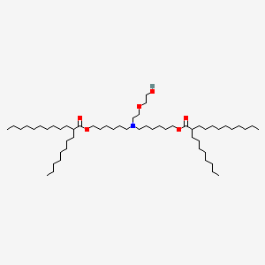 molecular formula C56H111NO6 B12388837 6-[2-(2-hydroxyethoxy)ethyl-[6-(2-octyldodecanoyloxy)hexyl]amino]hexyl 2-octyldodecanoate 